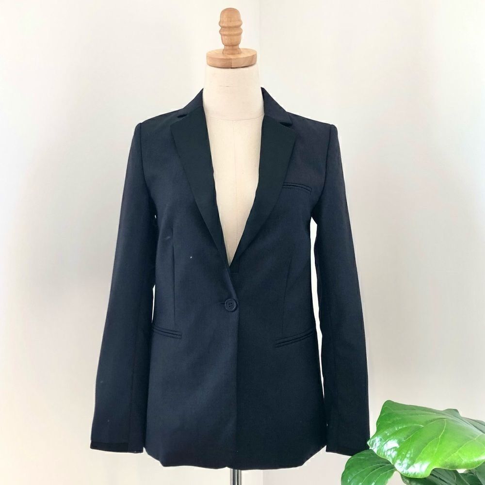 Karl Lagerfeld Wool Tuxedo Style Blazer FR 36